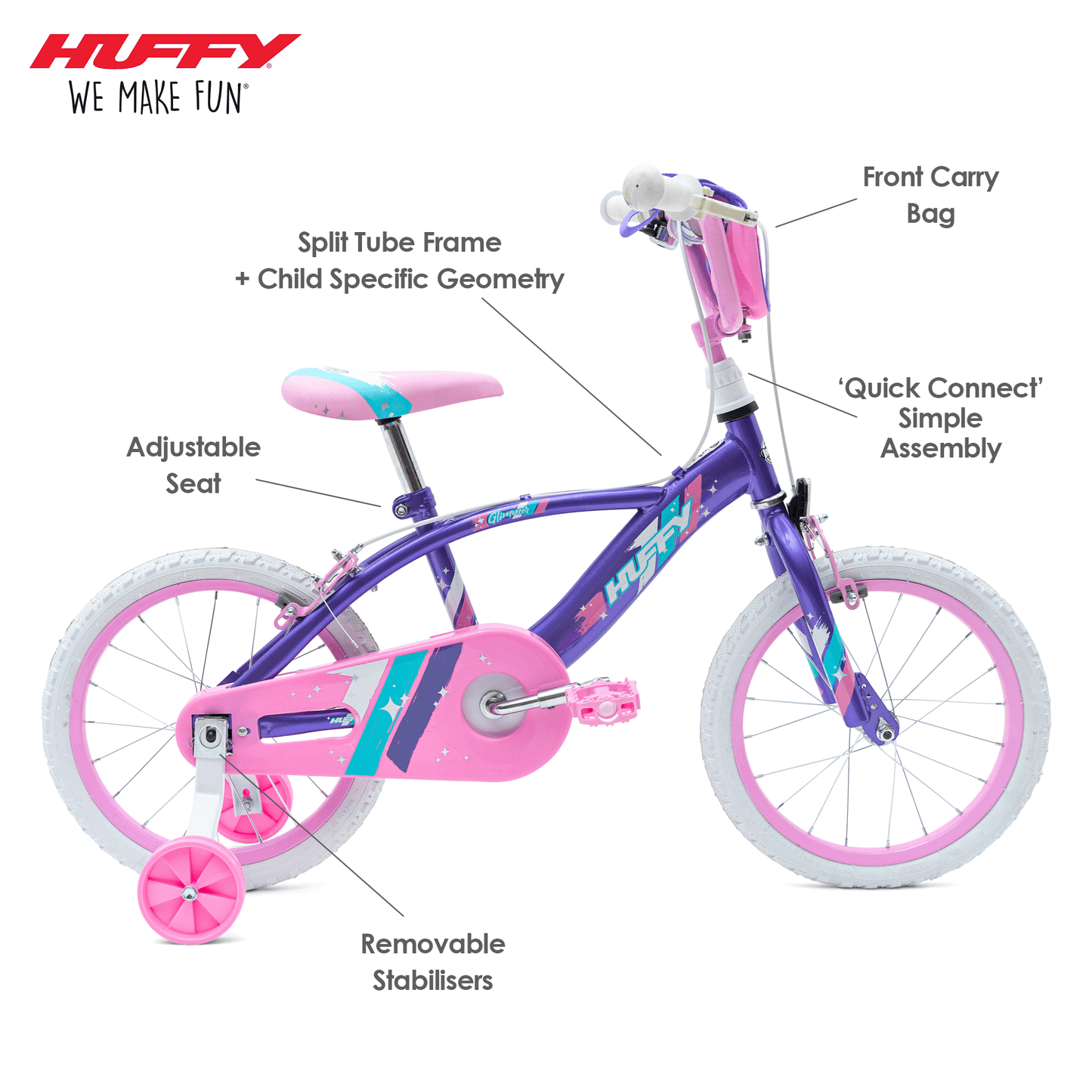 16" Glimmer Girls Bike - Sparkle Adventure
