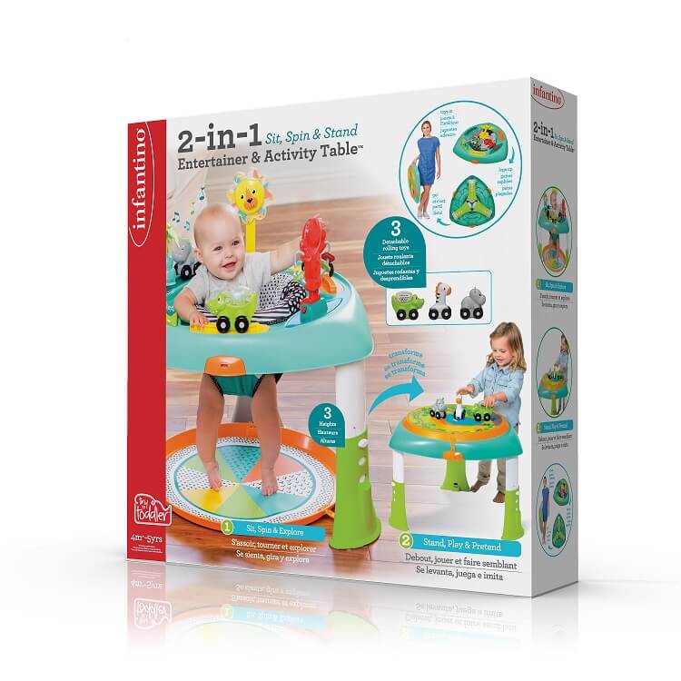 2-IN-1 SIT, SPIN & STAND ENTERTAINER & ACTIVITY TABLE™