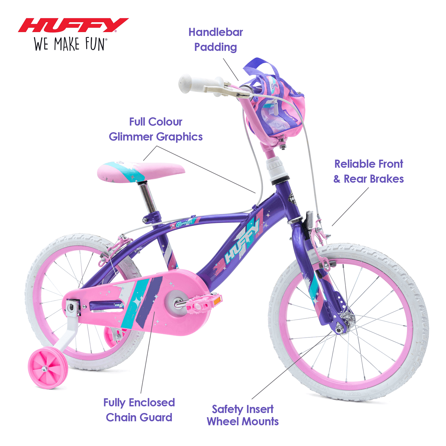 16" Glimmer Girls Bike - Sparkle Adventure