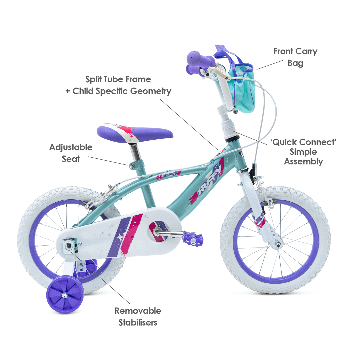 14" Glimmer Girls Bike - Sparkle and Shine